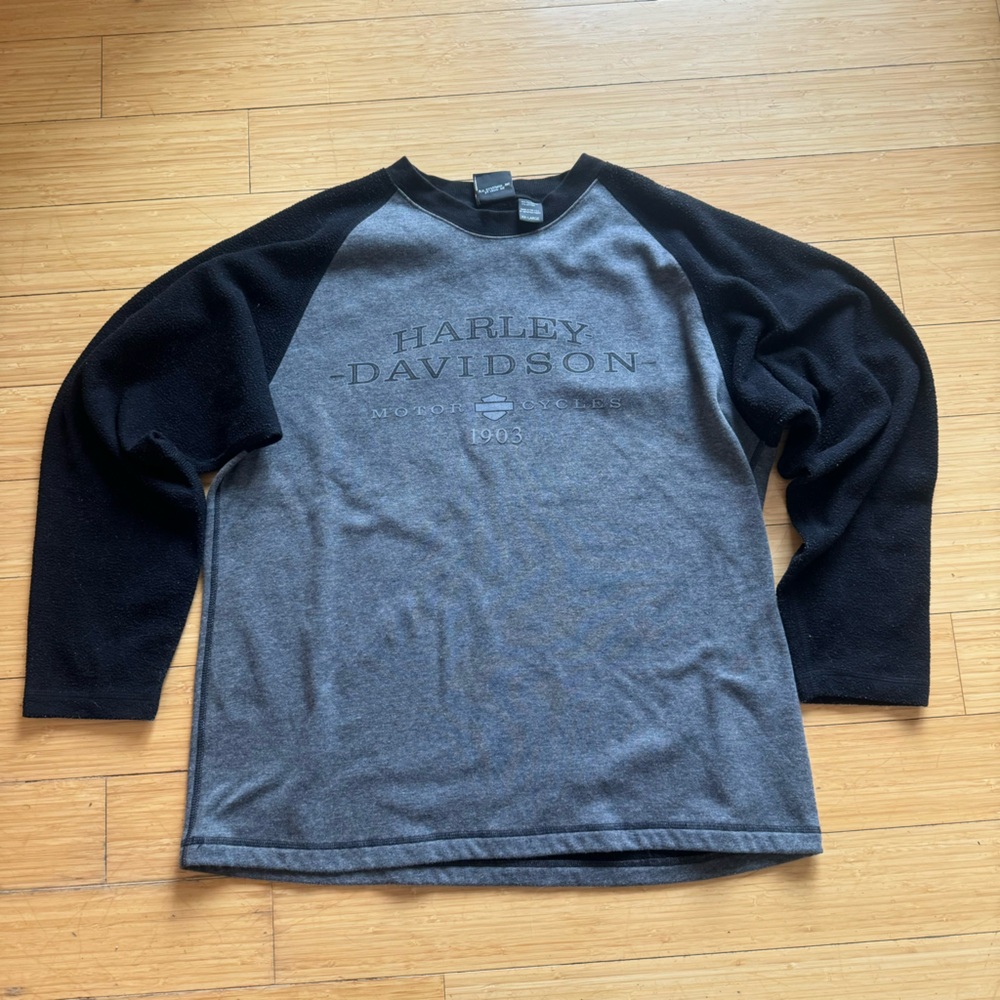 Harley-Davidson Gray and Black Pullover